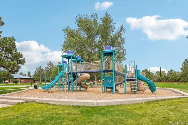 a view of building with community park