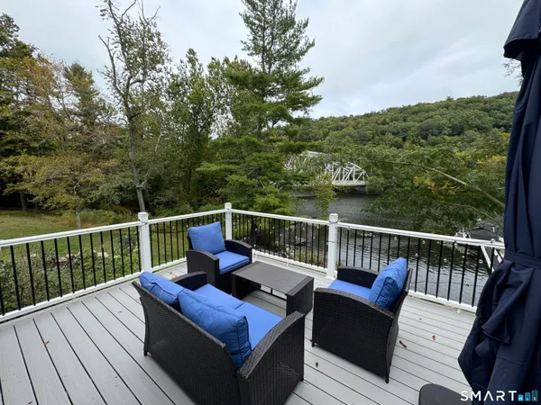 a view of a deck