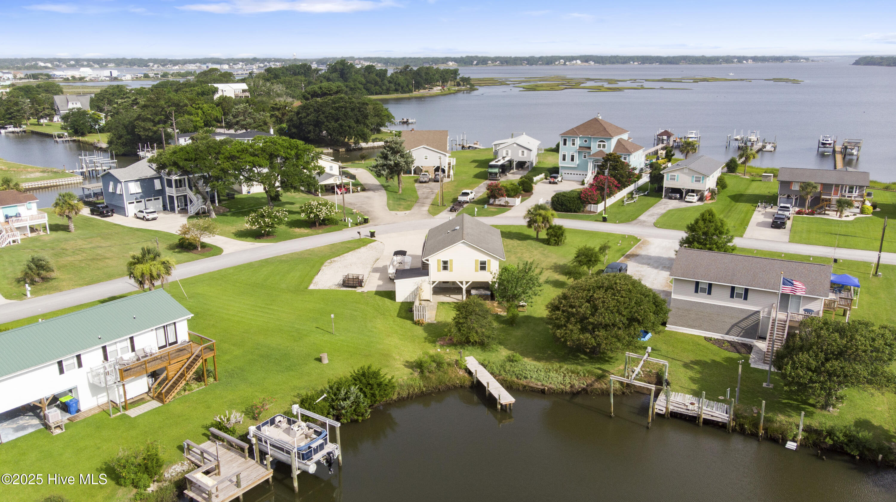 112 Dolphin Bay Estates Cedar Point, NC 28584 - Photo 2 of 63 112DolphinBay-Drones-7-2-25-008