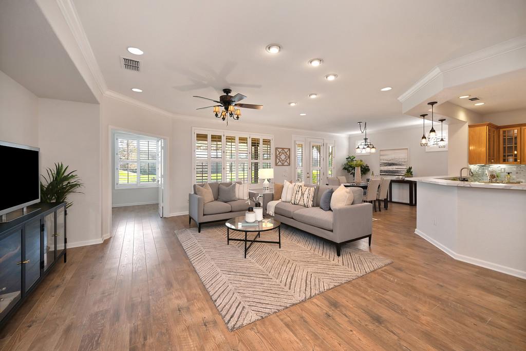 6014 Timberlodge Lane Roseville, CA 95747 - Photo 6 of 63 a living room with furniture and a flat screen tv