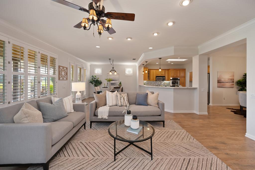 6014 Timberlodge Lane Roseville, CA 95747 - Photo 10 of 63 a living room with furniture and kitchen view