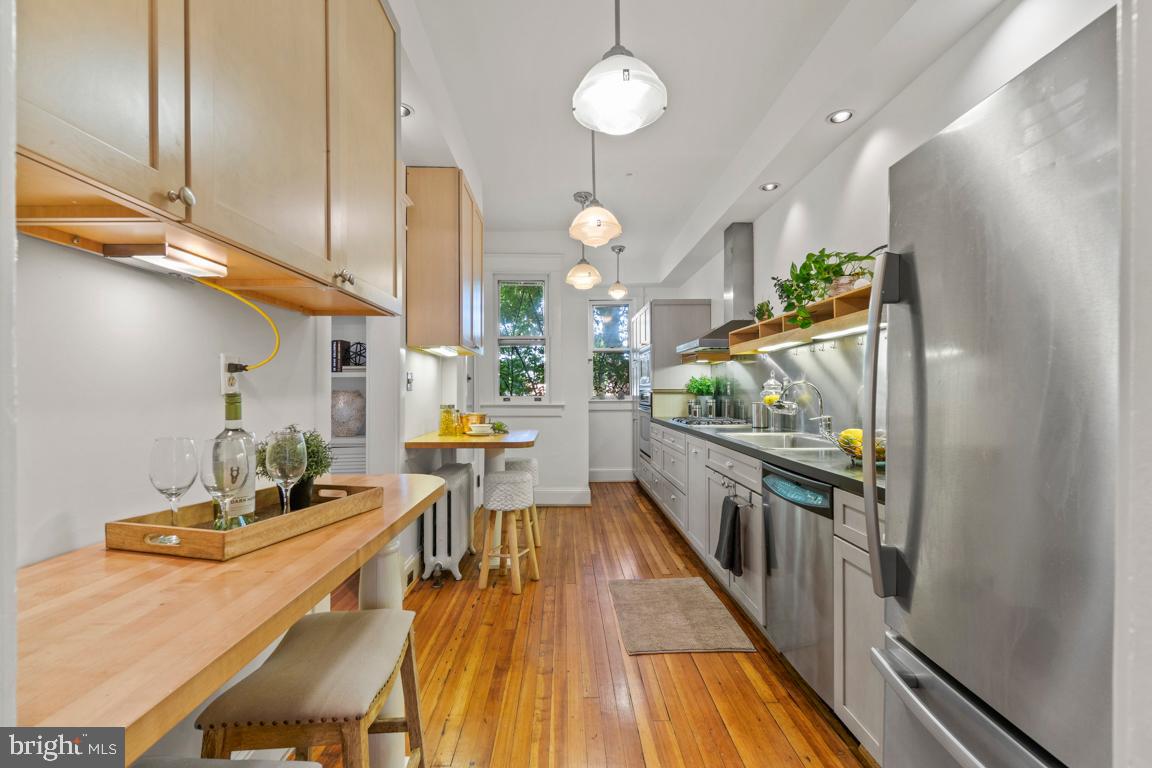 1709 Lanier Place Northwest Washington, DC 20009 - Photo 10 of 47 Large kitchen with exterior door