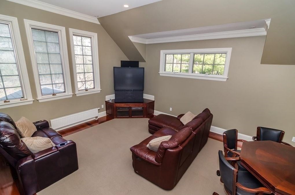 56 Sears Road Southborough, MA 01772 - Photo 17 of 26 a living room with furniture and a flat screen tv