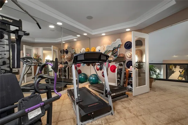 a outdoor living space with furniture and city view