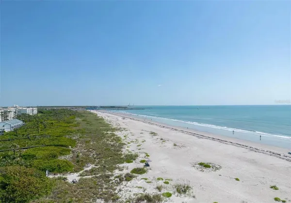 a view of an ocean beach