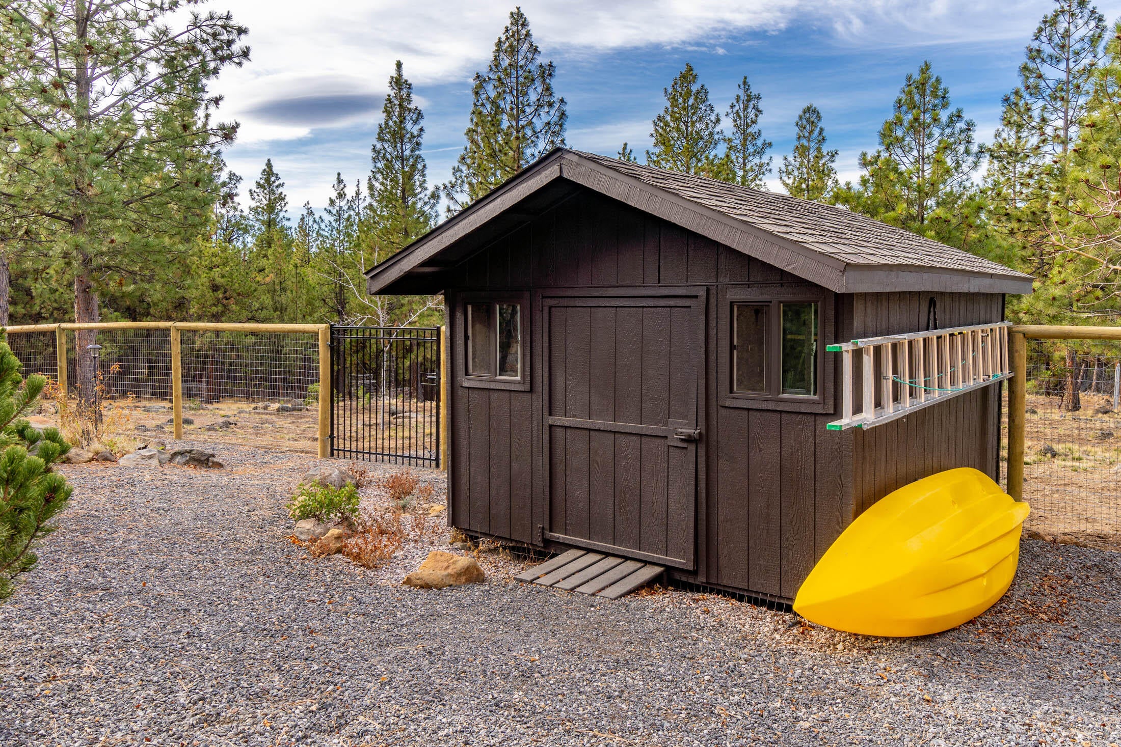 60205 Crater Road Bend, OR 97702 - Photo 39 of 74 Storage shed within the fenced yard.