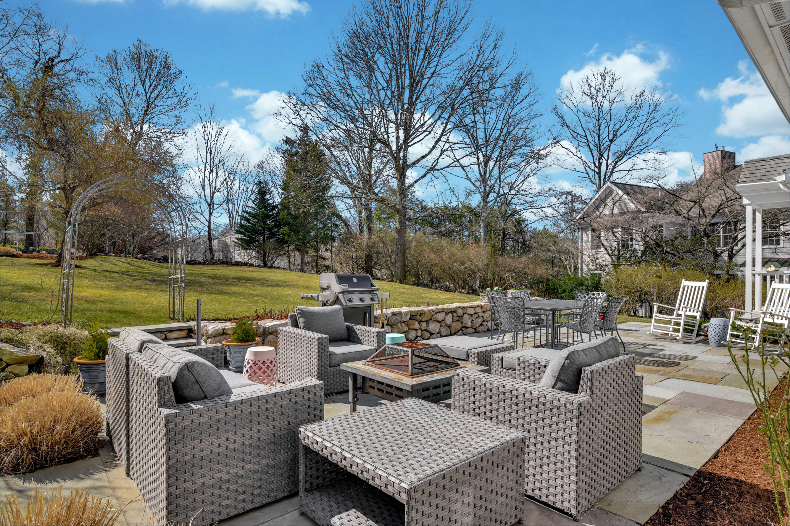 28 Briar Brae Road Darien, CT 06820 - Photo 29 of 33 a view of outdoor space with seating area and swimming pool