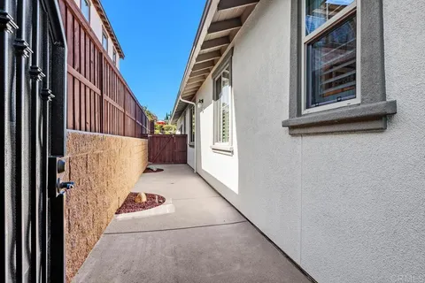 a view of a water with a building in the background