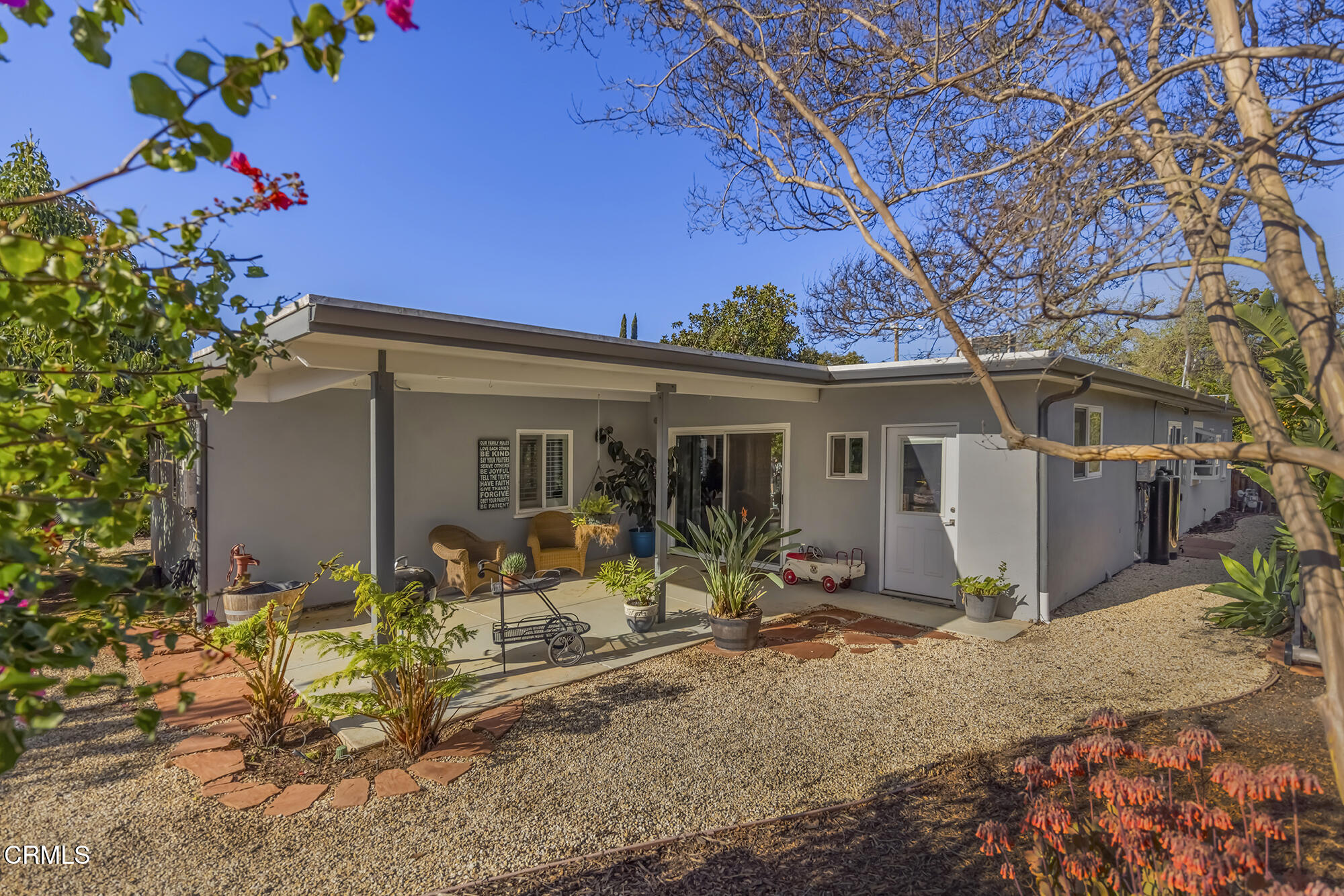 456 North Rice Road Ojai, CA 93023 - Photo 30 of 55 a front view of a house with patio