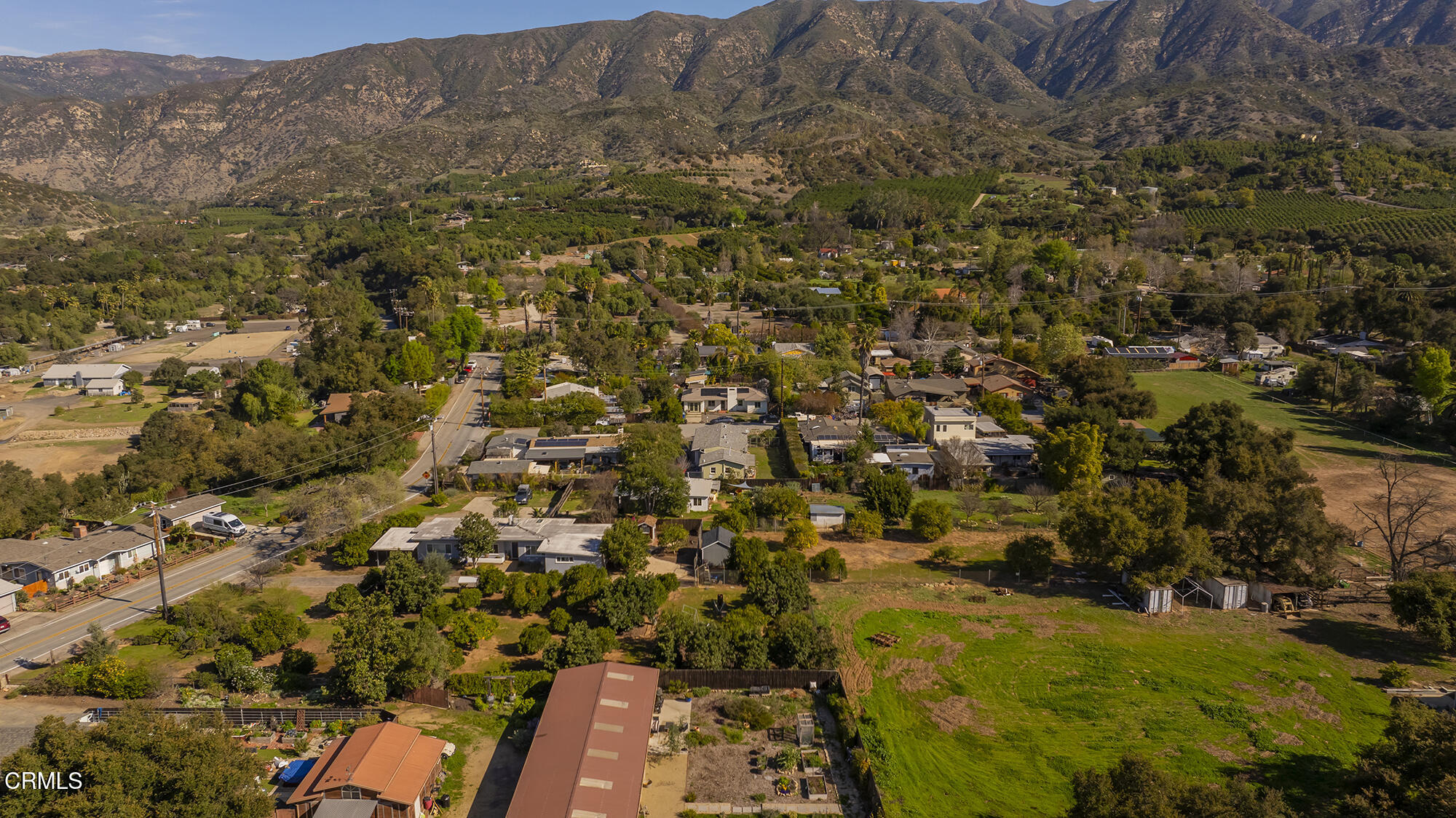 456 North Rice Road Ojai, CA 93023 - Photo 53 of 55 an aerial view of residential house with parking space