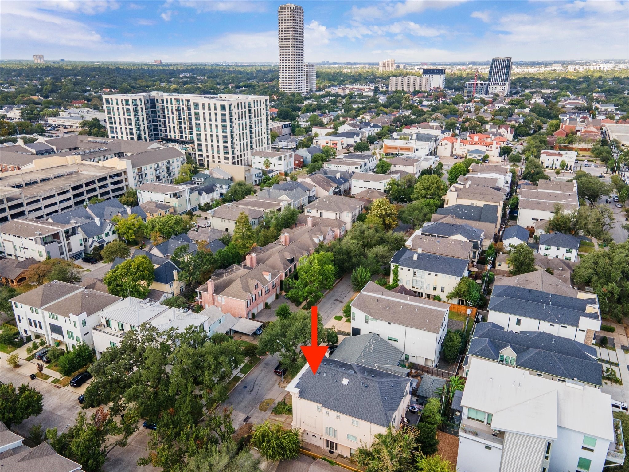 2817 Newman Street Houston, TX 77098 - Photo 34 of 36 an aerial view of a city with lots of residential buildings