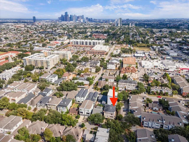 an aerial view of a city