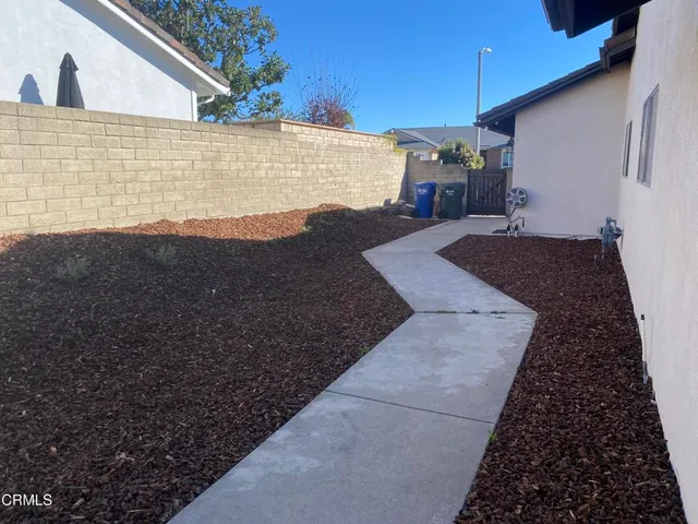 a backyard of a house