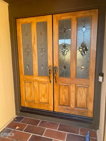 a view of front door