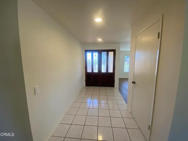 a view of an entryway in a room