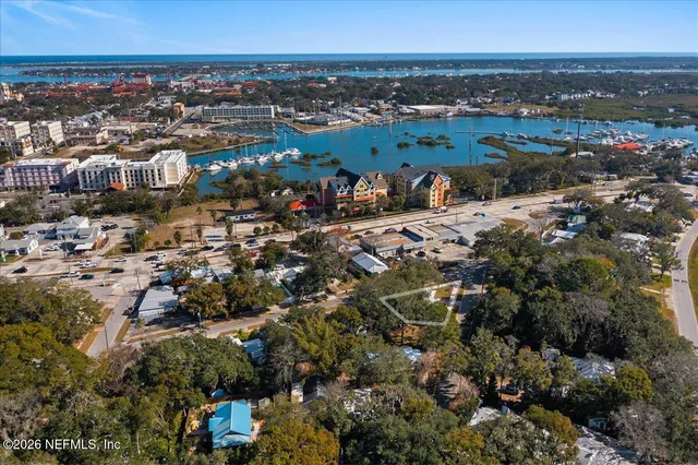 an aerial view of multiple house