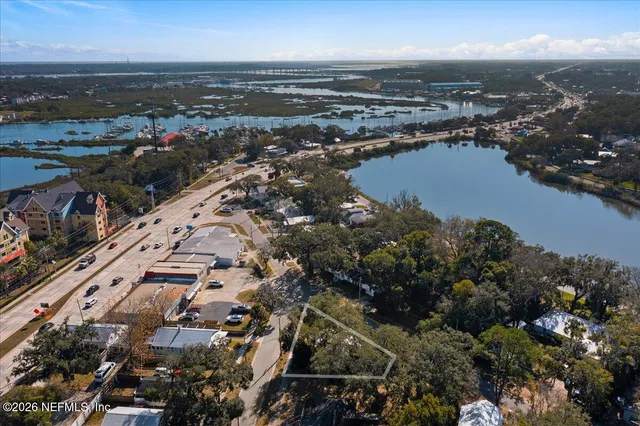 an aerial view of multiple house