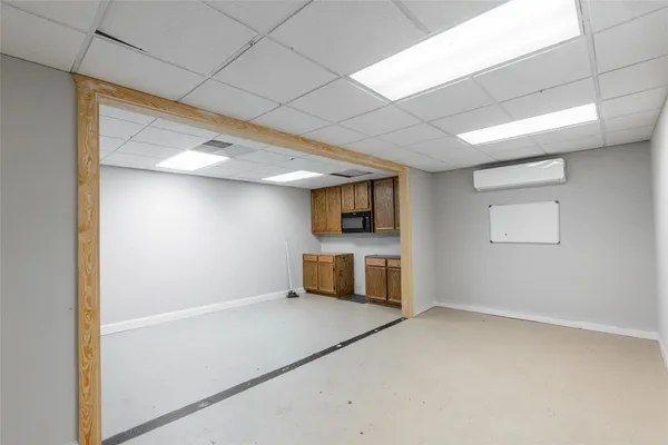 a view of a livingroom with a flat screen tv