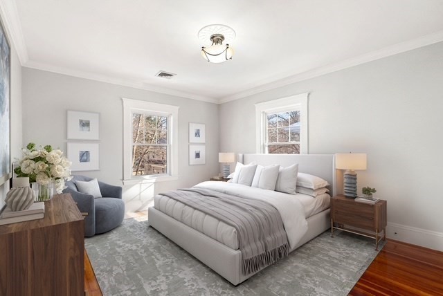 27 Hawthorn Road Milton, MA 02186 - Photo 12 of 26 a bedroom with a large bed and a couch