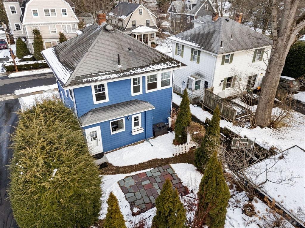 27 Hawthorn Road Milton, MA 02186 - Photo 24 of 26 an aerial view of a house with a yard