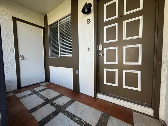 a view of an door of the house