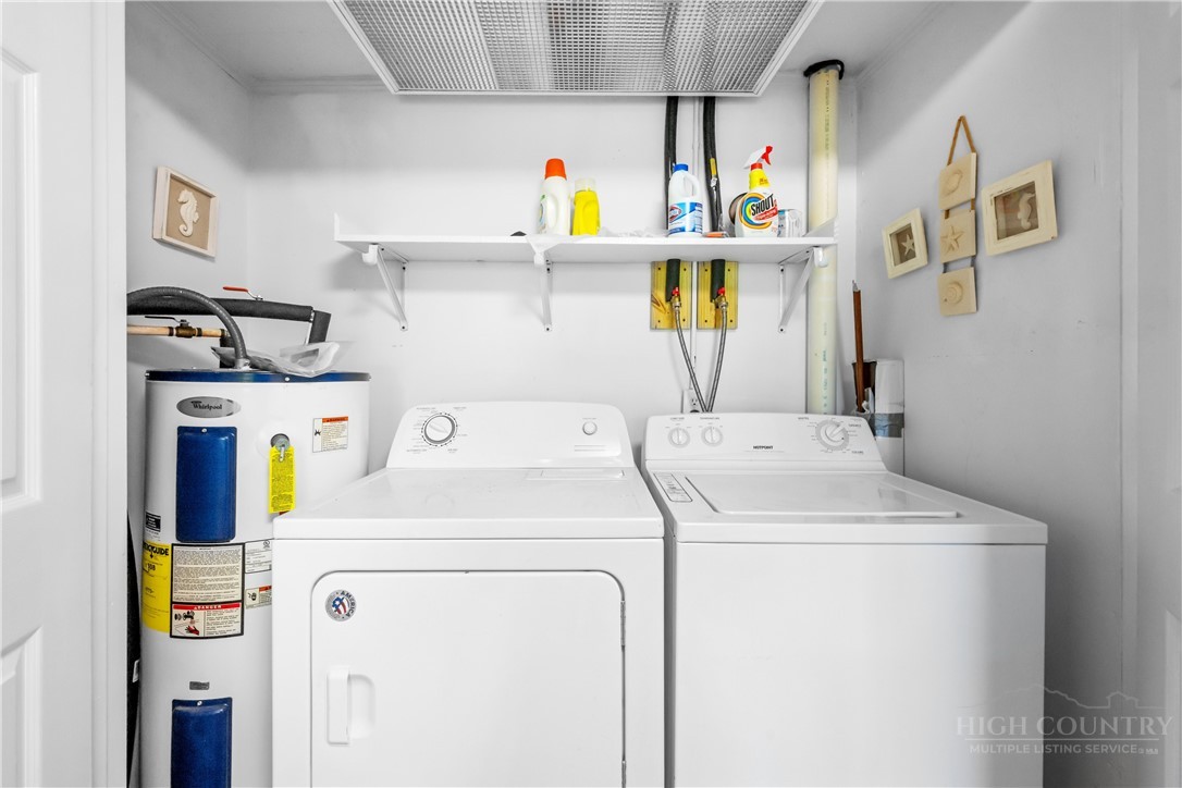 467 Horseshoe Ridge Road East Deep Gap, NC 28618 - Photo 19 of 46 a utility room with dryer and washer