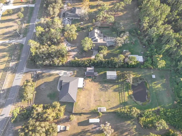 a view of a lake with houses