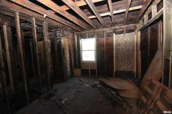 a view of wooden balcony
