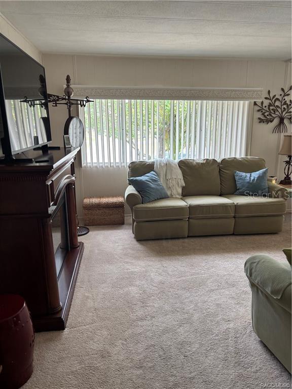 14334 Midfield Street Brooksville, FL 34613 - Photo 13 of 48 a living room with furniture a ceiling fan and a window
