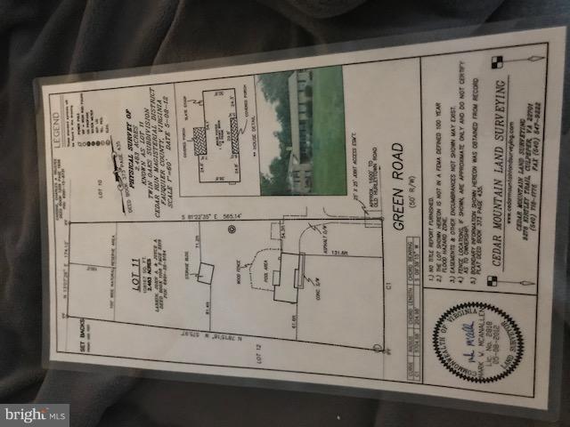 9638 Green Road Midland, VA 22728 - Photo 13 of 13 Plat to the Property