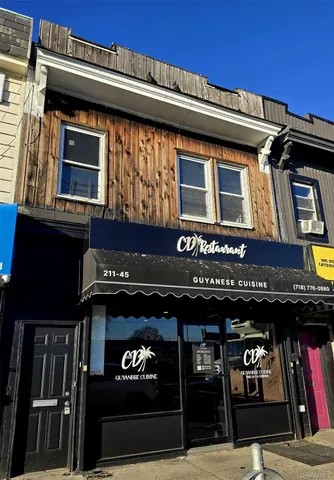 a front view of a building