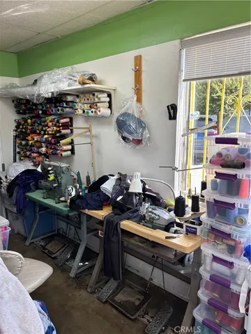 a room with musical instruments