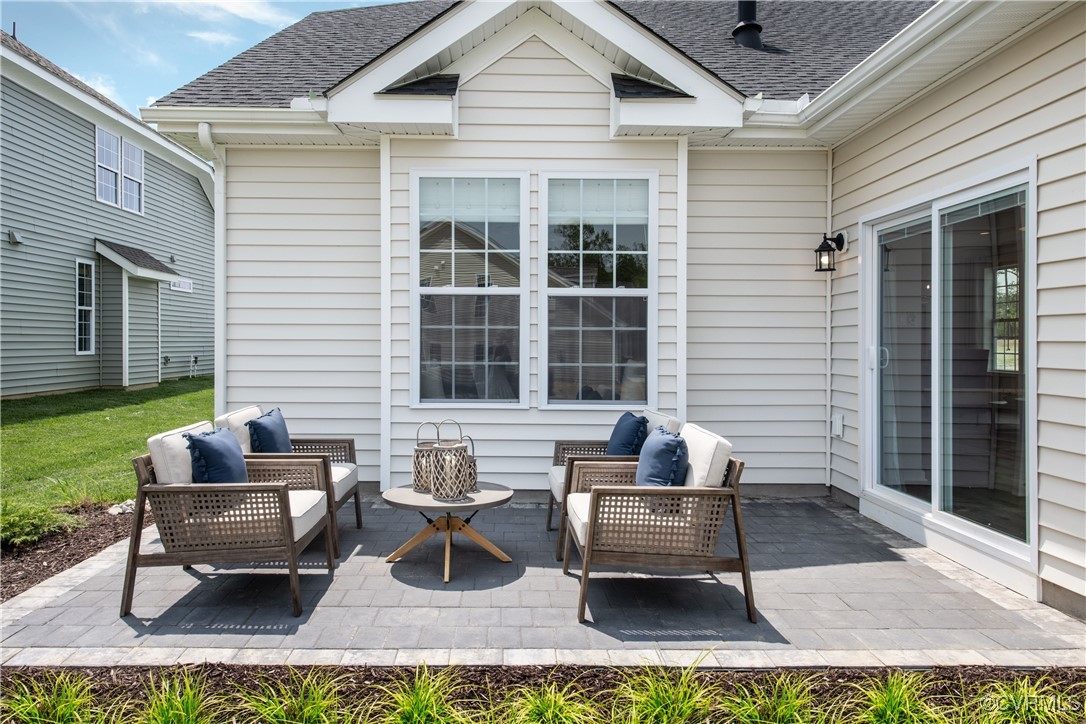 Undisclosed Address Chester, VA 23831 - Photo 19 of 33 a view of a patio with couches chairs and potted plants