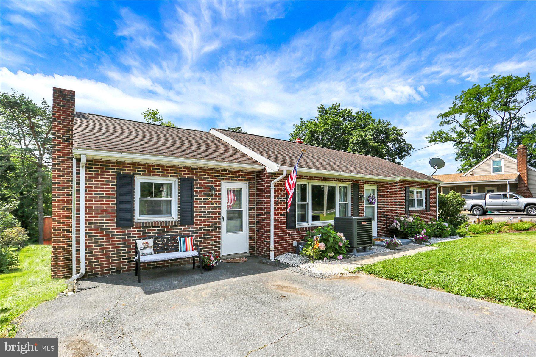 a view of a house with a patio