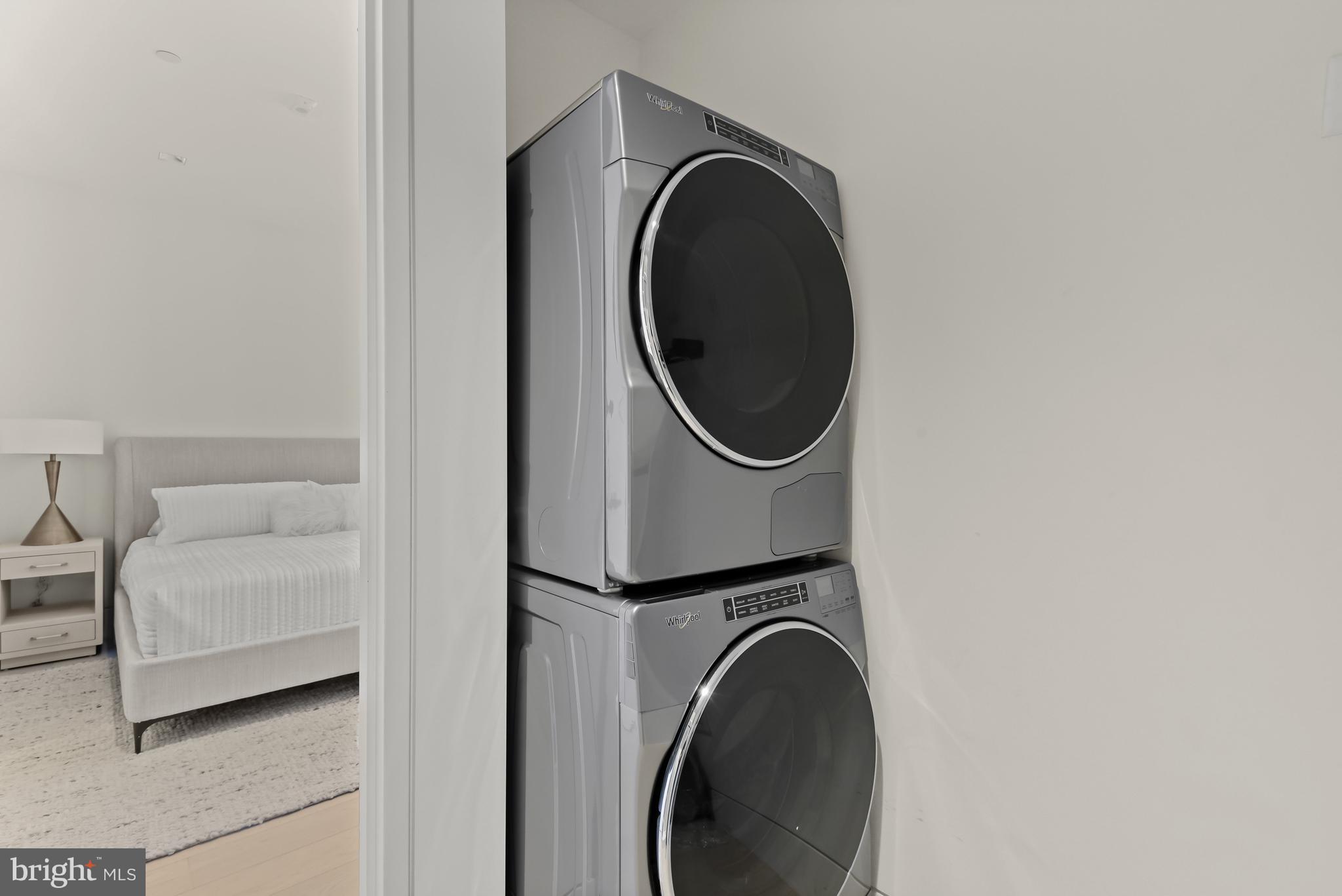 3255 Prospect Street Northwest, Unit ONE Washington, DC 20007 - Photo 17 of 18 a close view of a utility room with washer and dryer