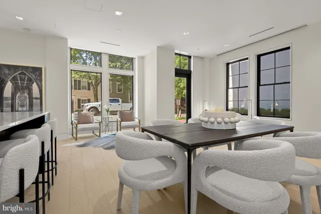 a living room with furniture and window