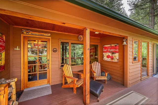a view of a building with wooden floor and windows