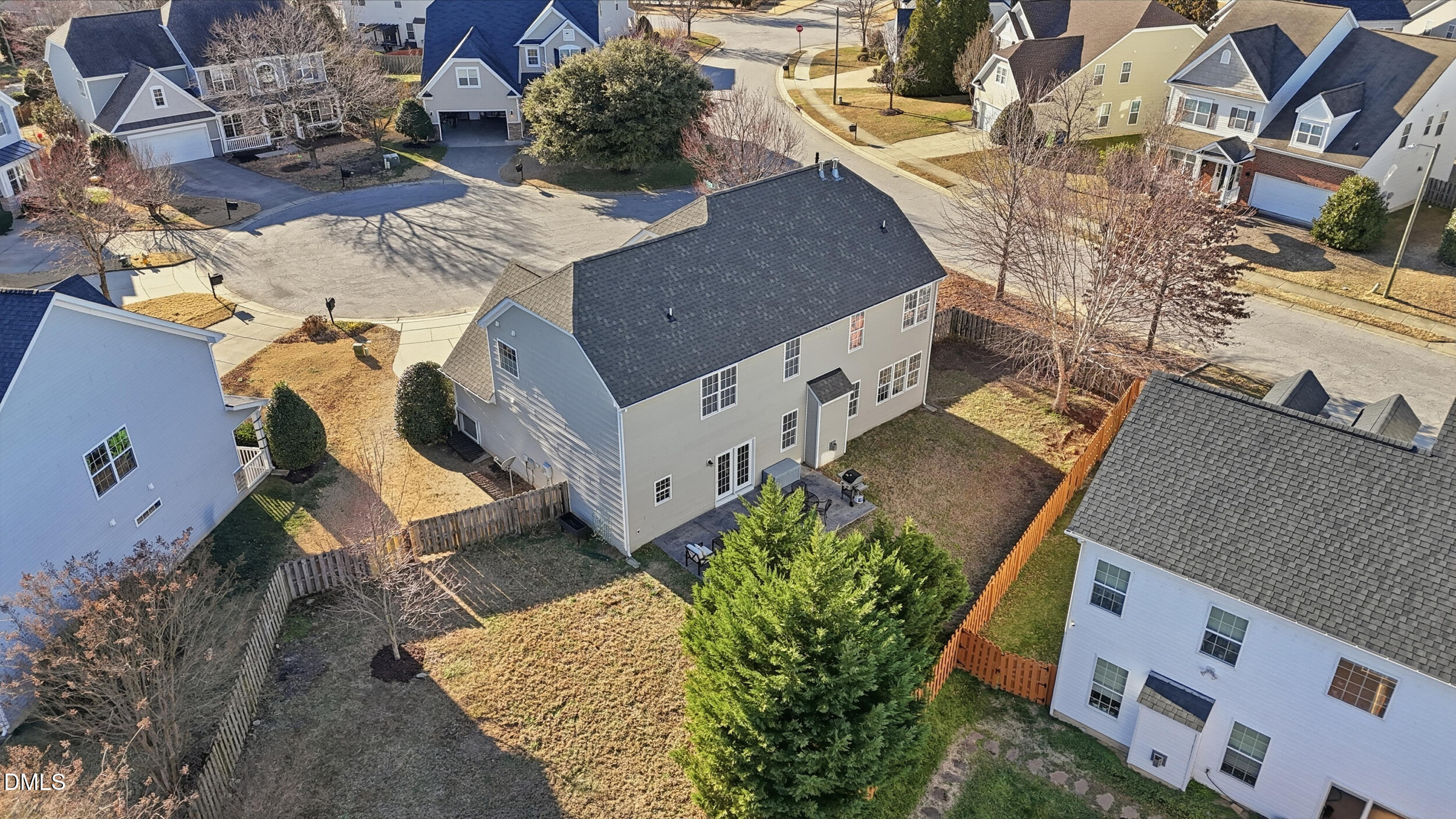 5401 Onyx Mill Court Raleigh, NC 27616 - Photo 45 of 48 an aerial view of a house with a yard