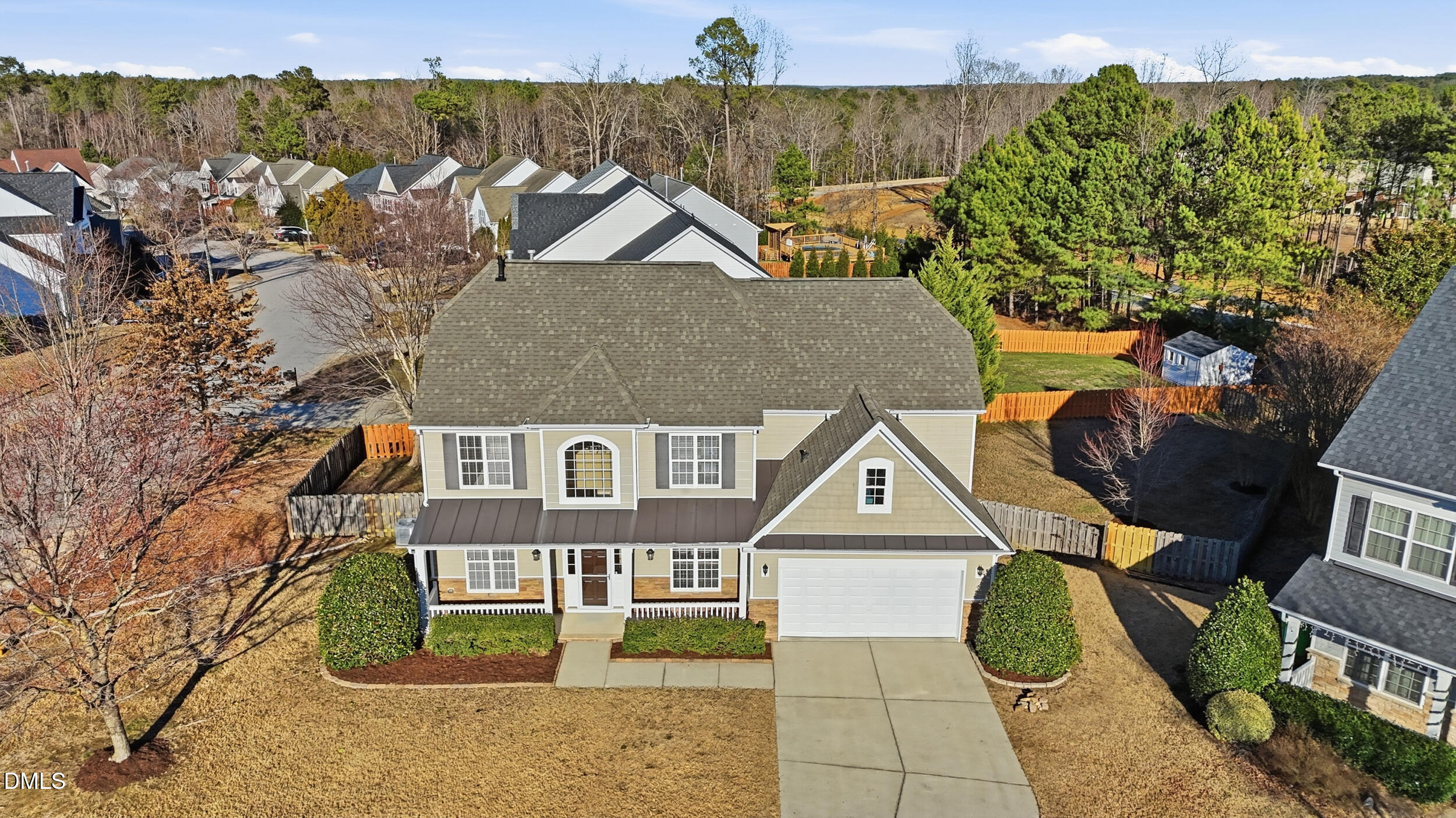 5401 Onyx Mill Court Raleigh, NC 27616 - Photo 47 of 48 an aerial view of a house