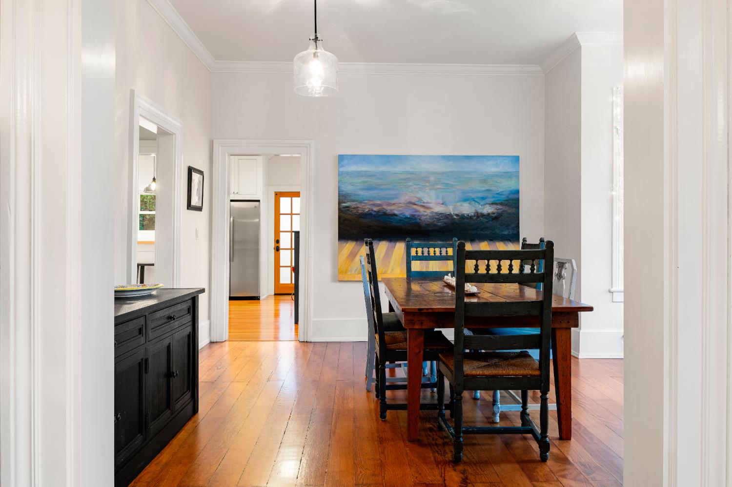 990 Thompson Way Placerville, CA 95667 - Photo 33 of 70 a view of a a dining room with furniture window and wooden floor