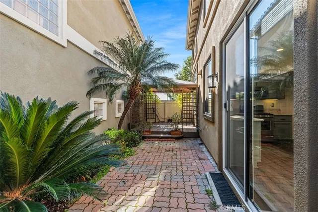 a view of a house with a glass door