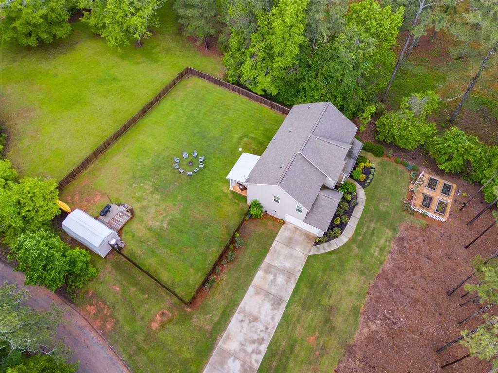 13 Westbrook Road Carrollton, GA 30116 - Photo 37 of 39 an aerial view of a house with a garden and swimming pool