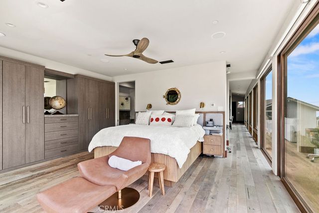 an aerial view of a house with outdoor space