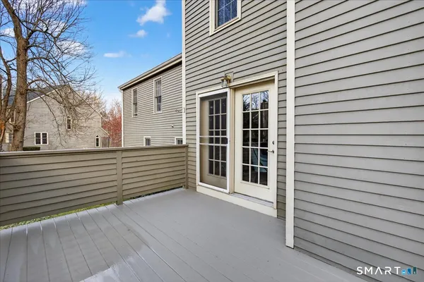 a view of a house with a large window
