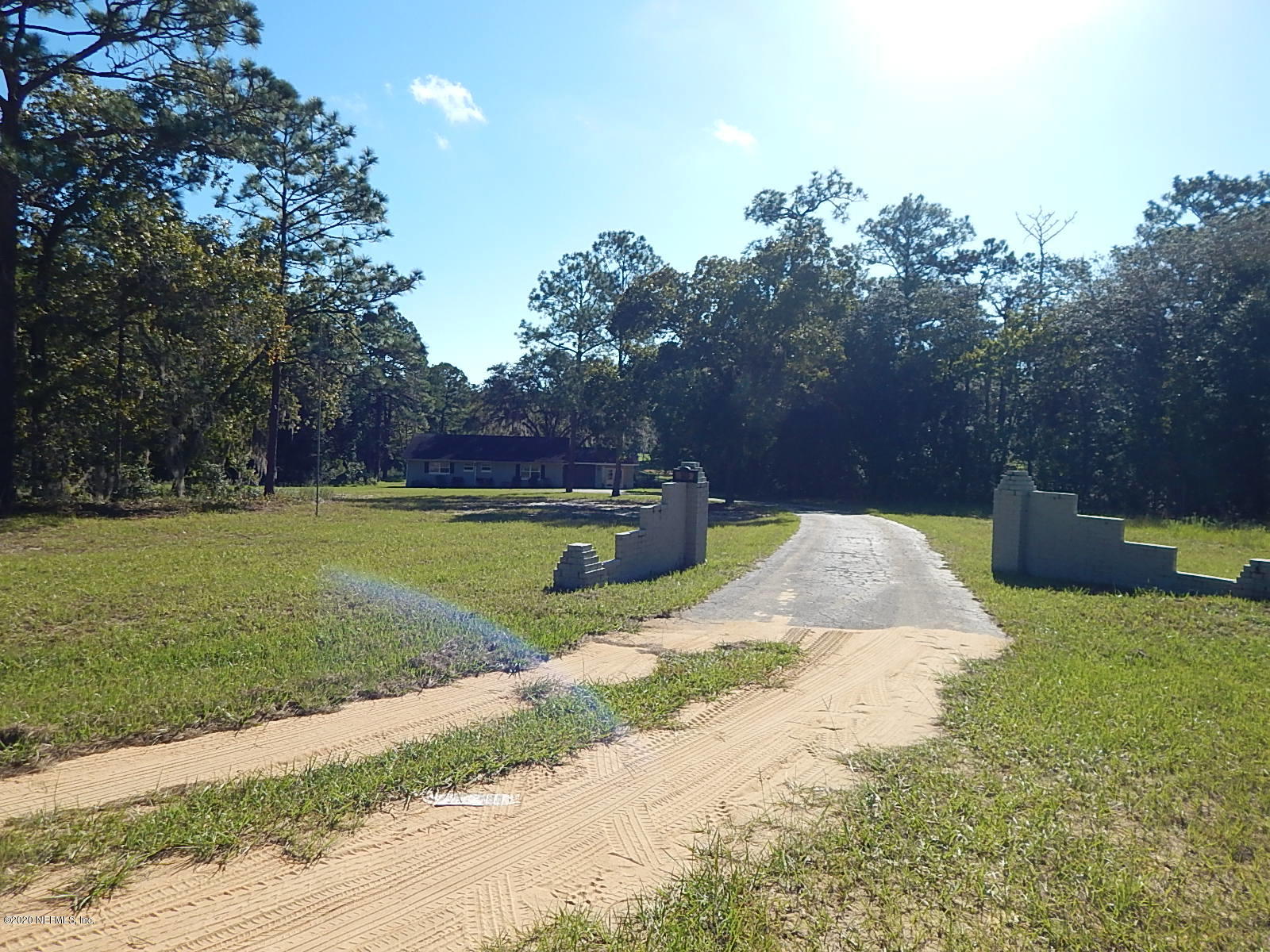 a view of a garden with a slide