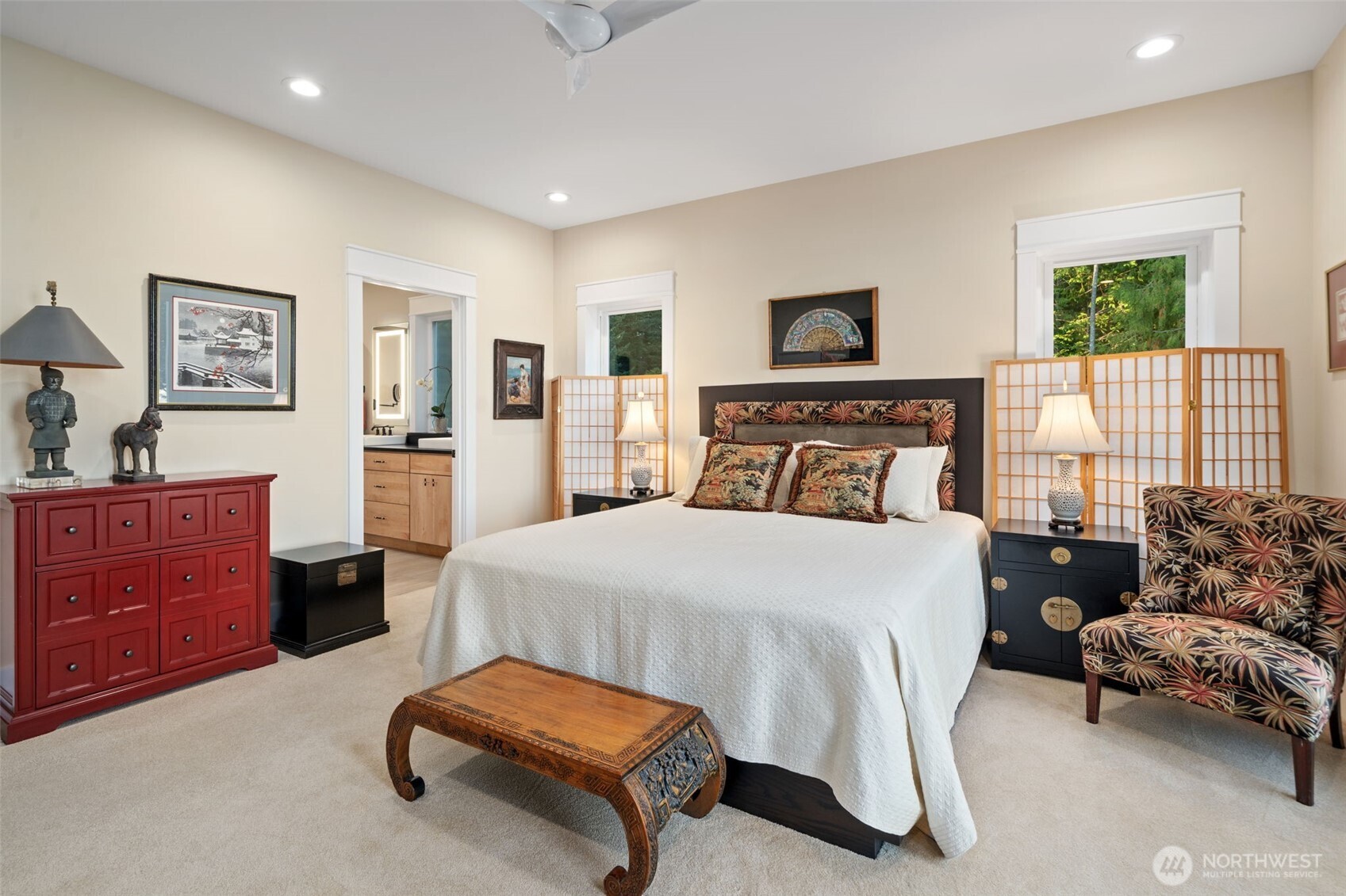 211 East Vineyard Crest Road Grapeview, WA 98546 - Photo 20 of 40 a bedroom with a bed and window