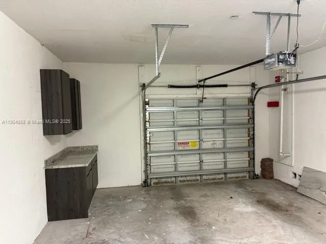 a view of a garage room