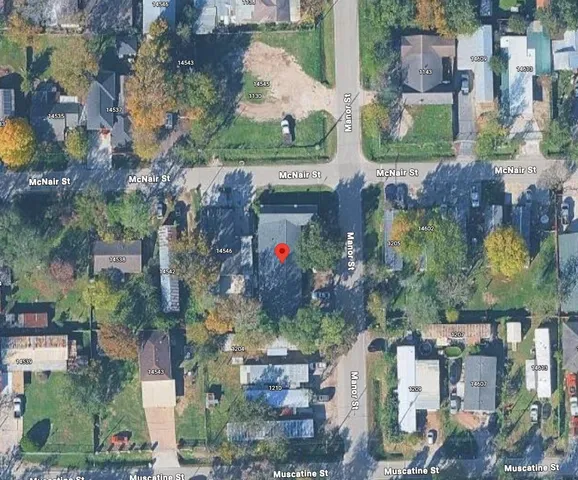 an aerial view of multiple house