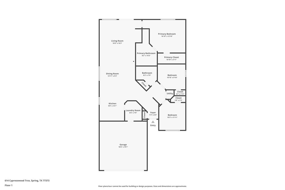 614 Cypresswood Trace Spring, TX 77373 - Photo 2 of 16 a picture of a room with a white wall and a painting