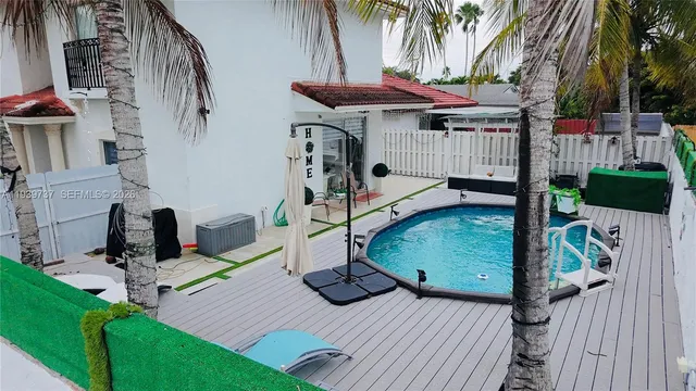 a view of porch with seating area
